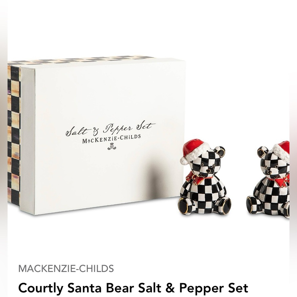 Mackenzie Childs  salt / pepper (Christmas)